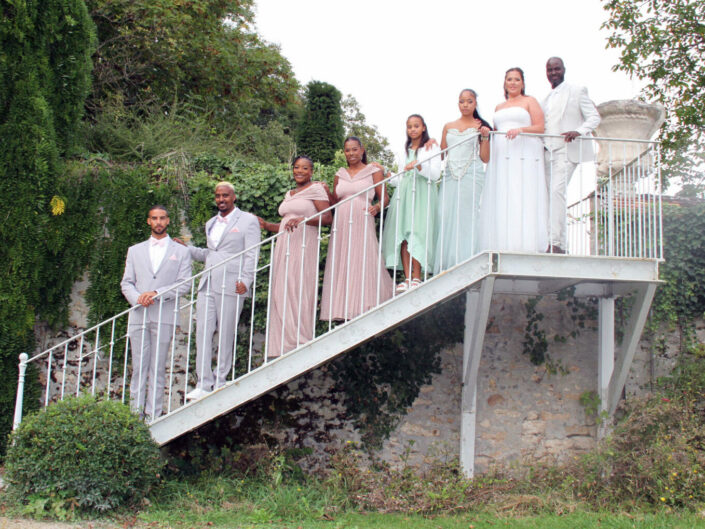 Mariage Cindy et Sissu photo famille et temoins